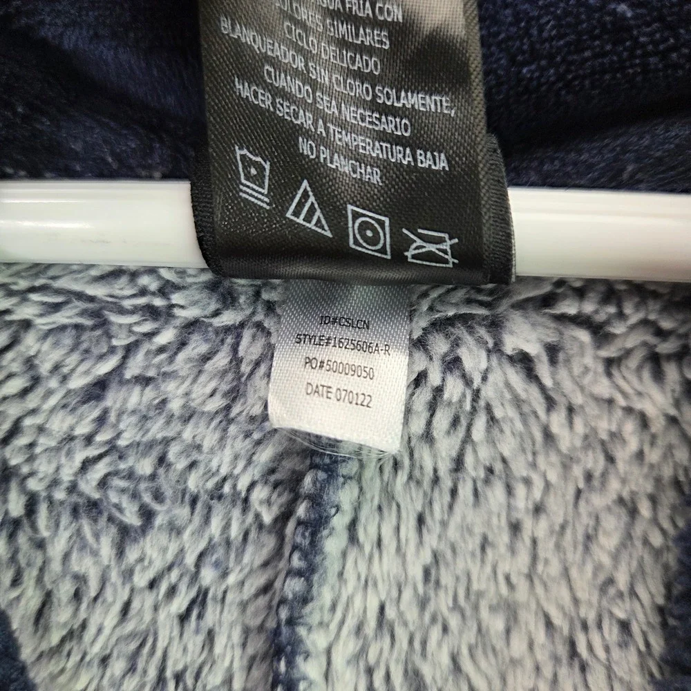 Disney Mickey Mouse Fleece Onesie Union Suit Womens L Grey Navy Excellent Hood - Picture 15 of 15